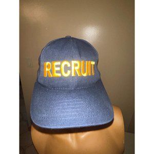 Recruit Snapback Hat Men's Adjustable USA Made Black Baseball Cap Graffiti